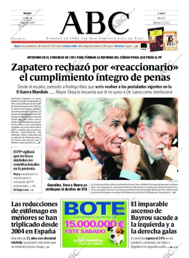ABC MADRID 09-03-2007 página 1