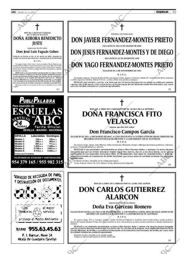 ABC SEVILLA 15-03-2007 página 85