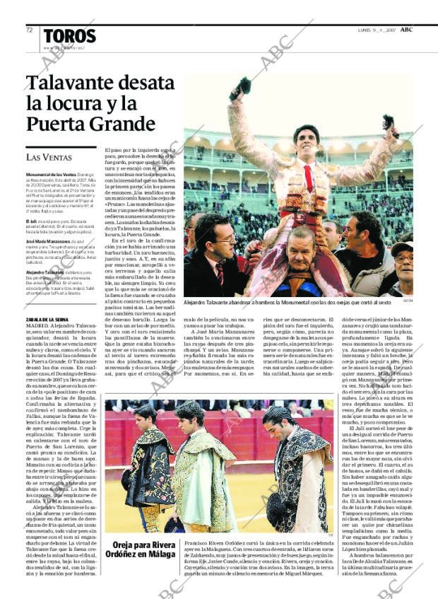 ABC MADRID 09-04-2007 página 72