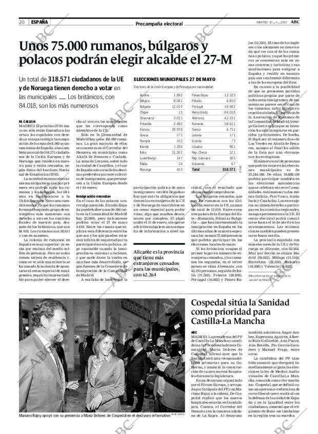 ABC MADRID 10-04-2007 página 20