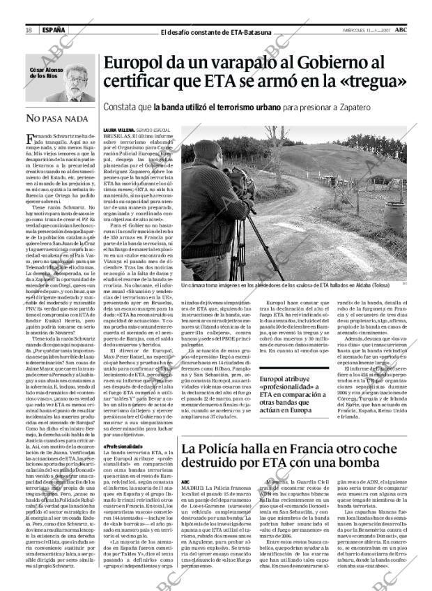 ABC MADRID 11-04-2007 página 18