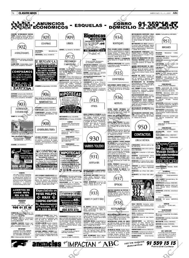 ABC MADRID 11-04-2007 página 74