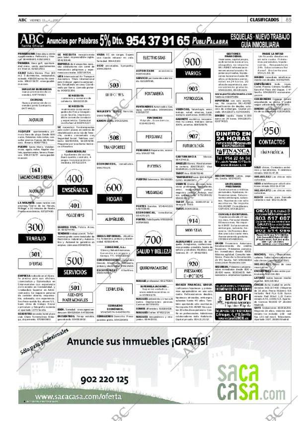 ABC SEVILLA 13-04-2007 página 85