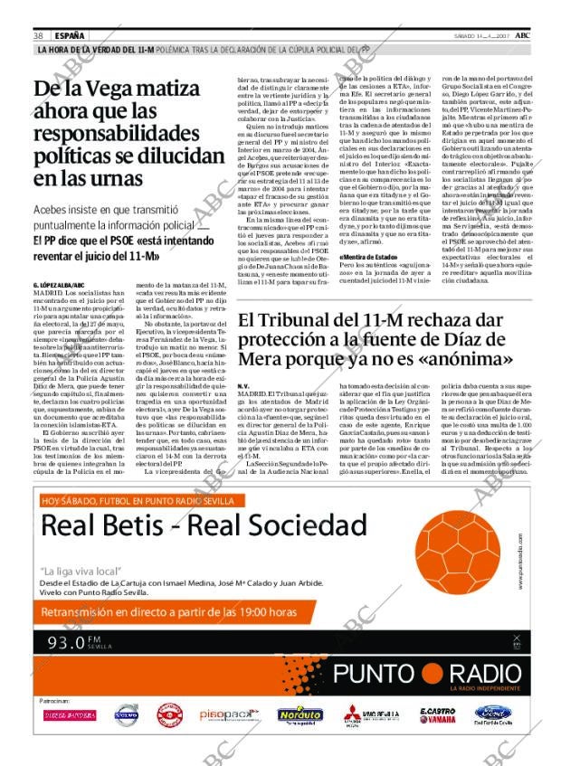 ABC SEVILLA 14-04-2007 página 38