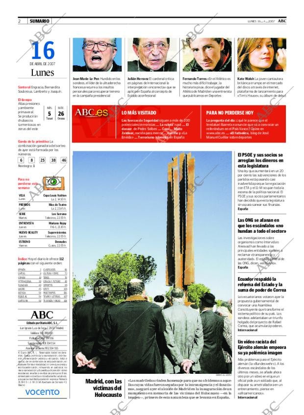 ABC MADRID 16-04-2007 página 2