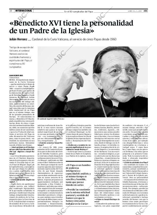 ABC MADRID 16-04-2007 página 38