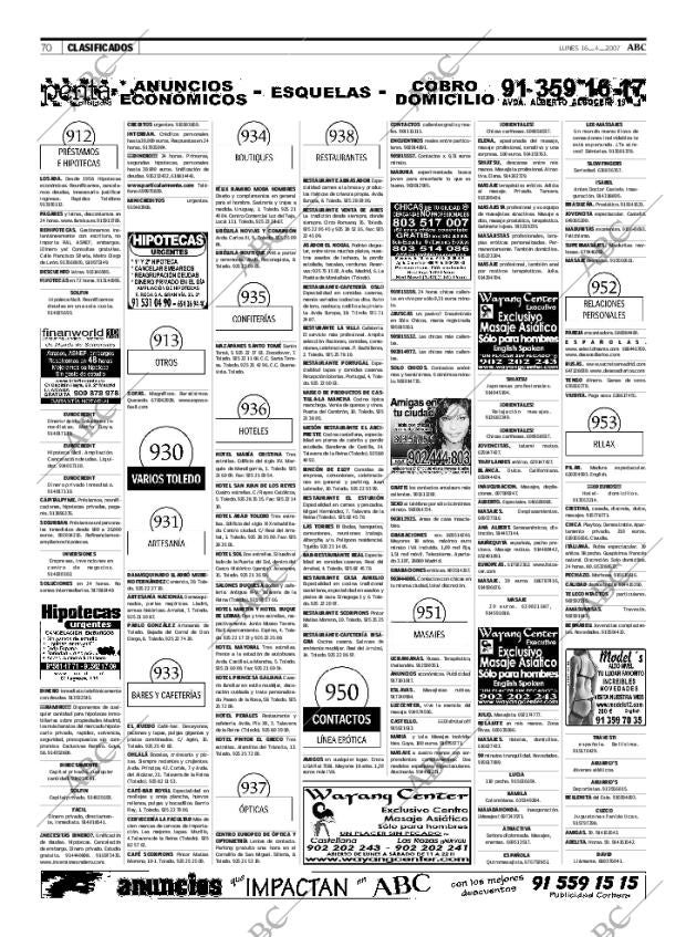 ABC MADRID 16-04-2007 página 70