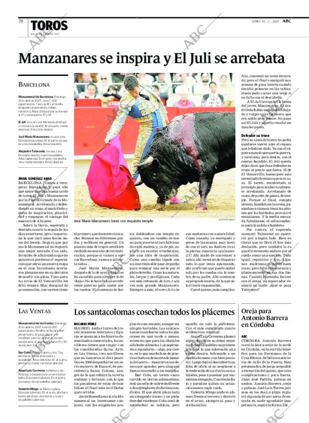 ABC MADRID 16-04-2007 página 78