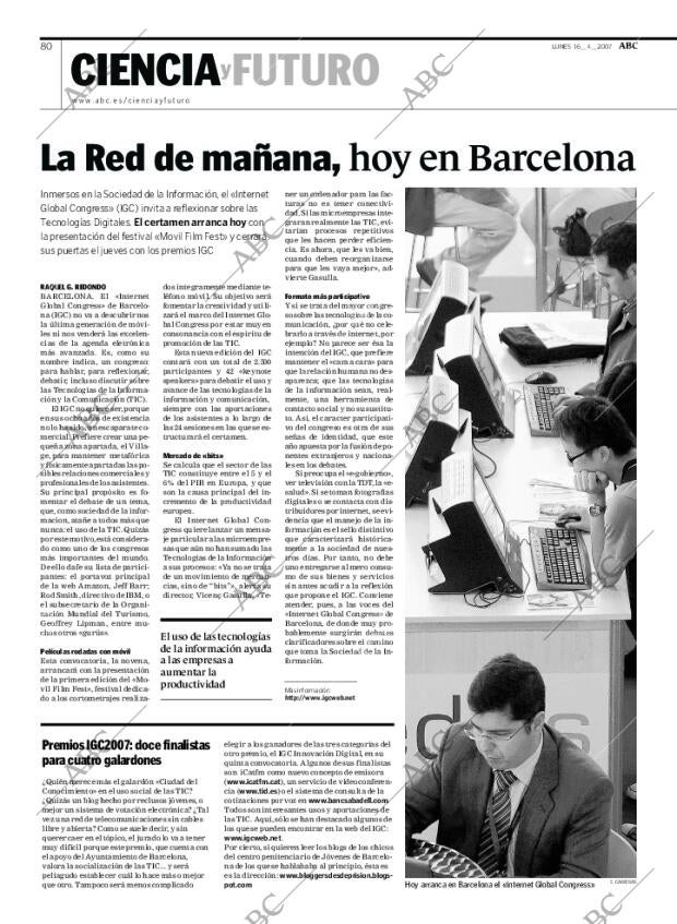 ABC MADRID 16-04-2007 página 80