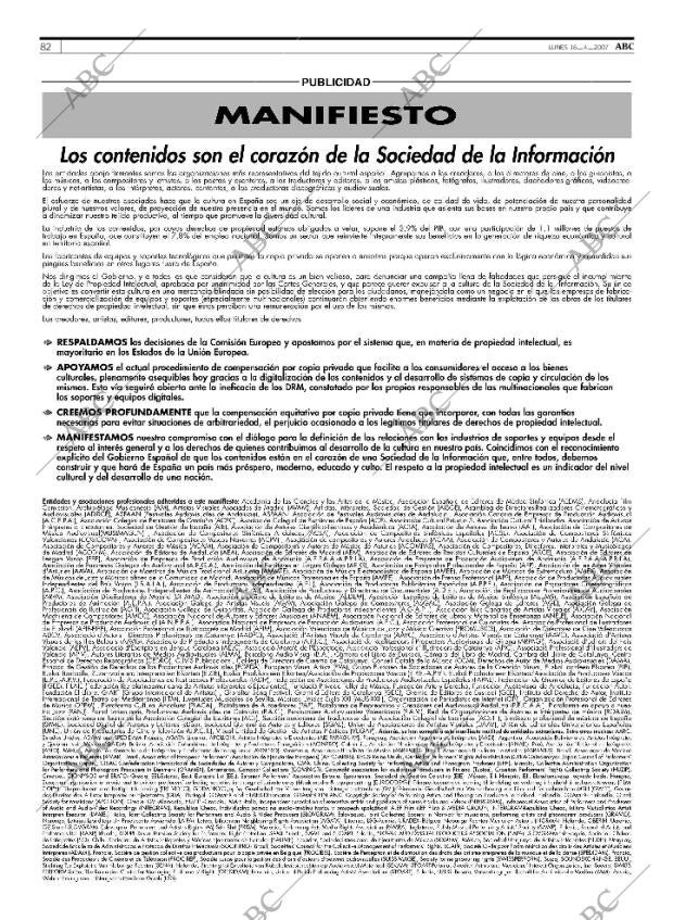 ABC MADRID 16-04-2007 página 82