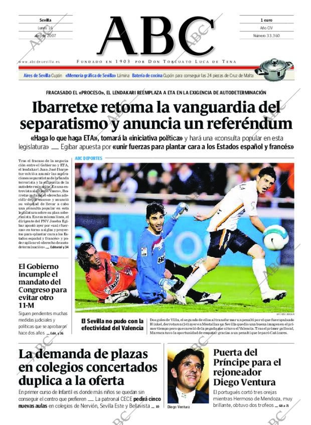 ABC SEVILLA 16-04-2007 página 1