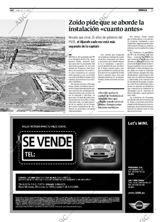 ABC SEVILLA 16-04-2007 página 13