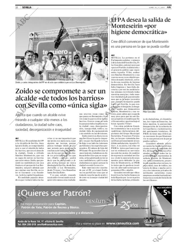 ABC SEVILLA 16-04-2007 página 18