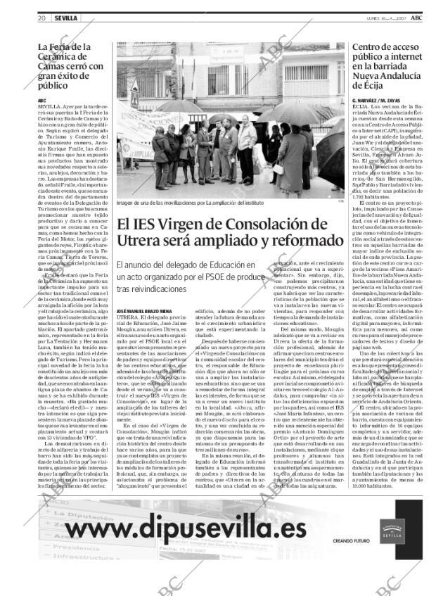ABC SEVILLA 16-04-2007 página 20