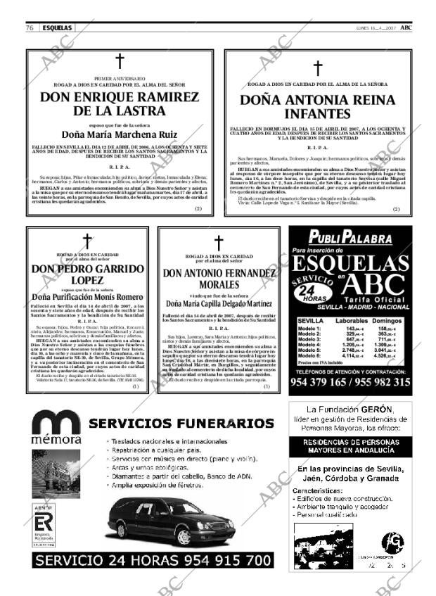 ABC SEVILLA 16-04-2007 página 76