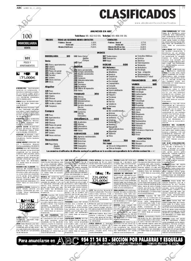 ABC SEVILLA 16-04-2007 página 77