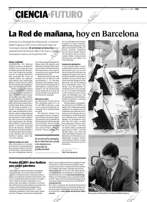 ABC SEVILLA 16-04-2007 página 84