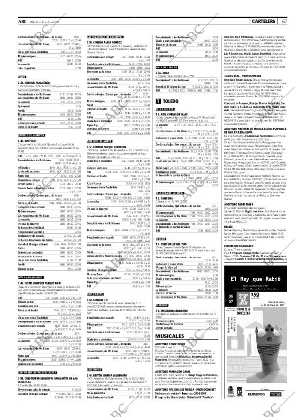 ABC MADRID 17-04-2007 página 67