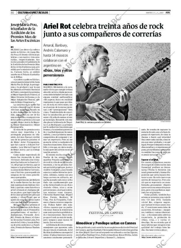 ABC MADRID 17-04-2007 página 80