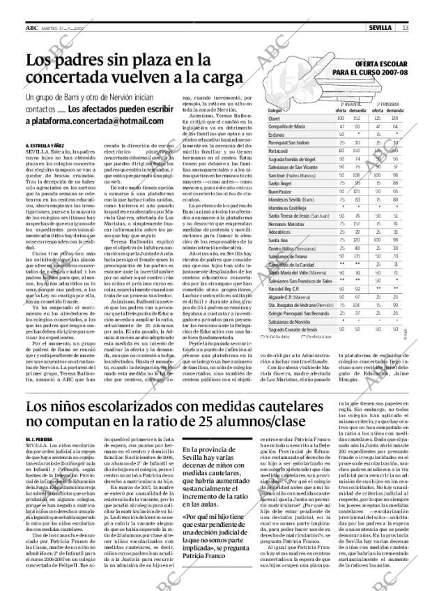 ABC SEVILLA 17-04-2007 página 13