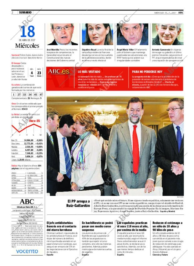 ABC MADRID 18-04-2007 página 2