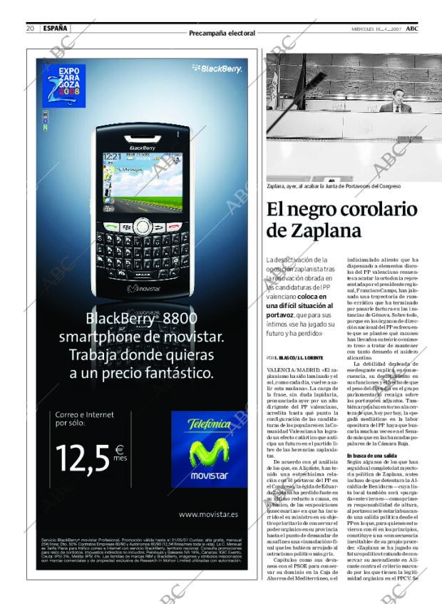 ABC MADRID 18-04-2007 página 20