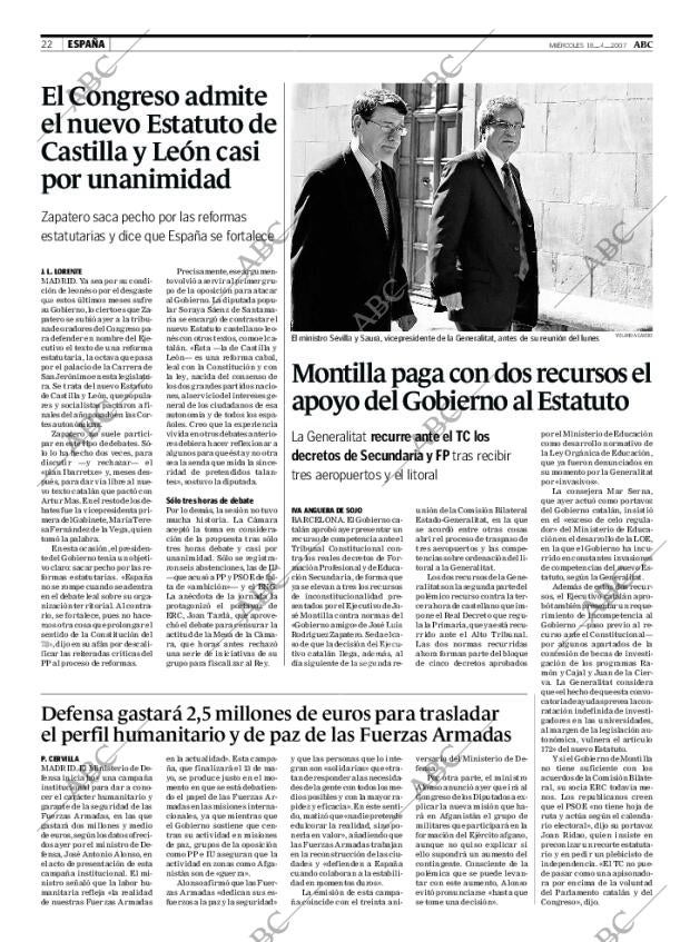 ABC MADRID 18-04-2007 página 22