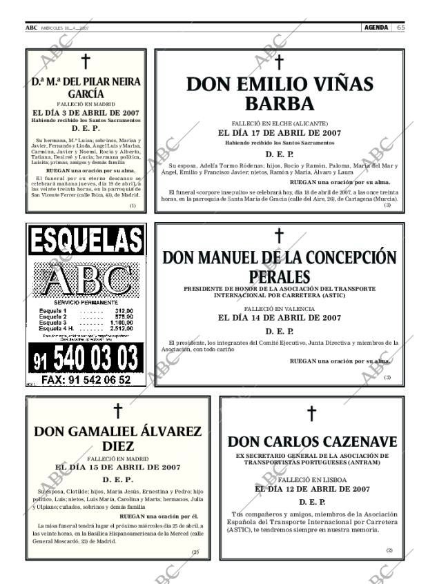 ABC MADRID 18-04-2007 página 65