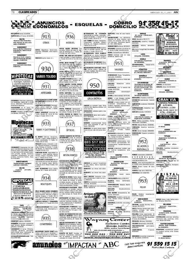 ABC MADRID 18-04-2007 página 78