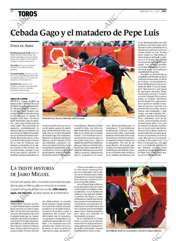 ABC MADRID 18-04-2007 página 86