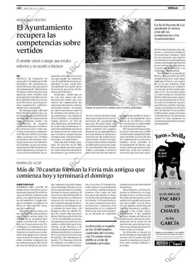 ABC SEVILLA 18-04-2007 página 21
