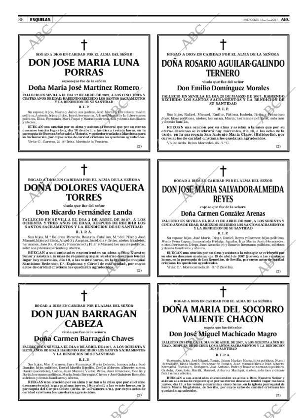 ABC SEVILLA 18-04-2007 página 86