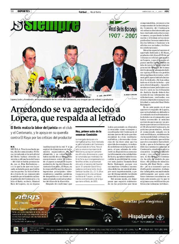 ABC SEVILLA 18-04-2007 página 98