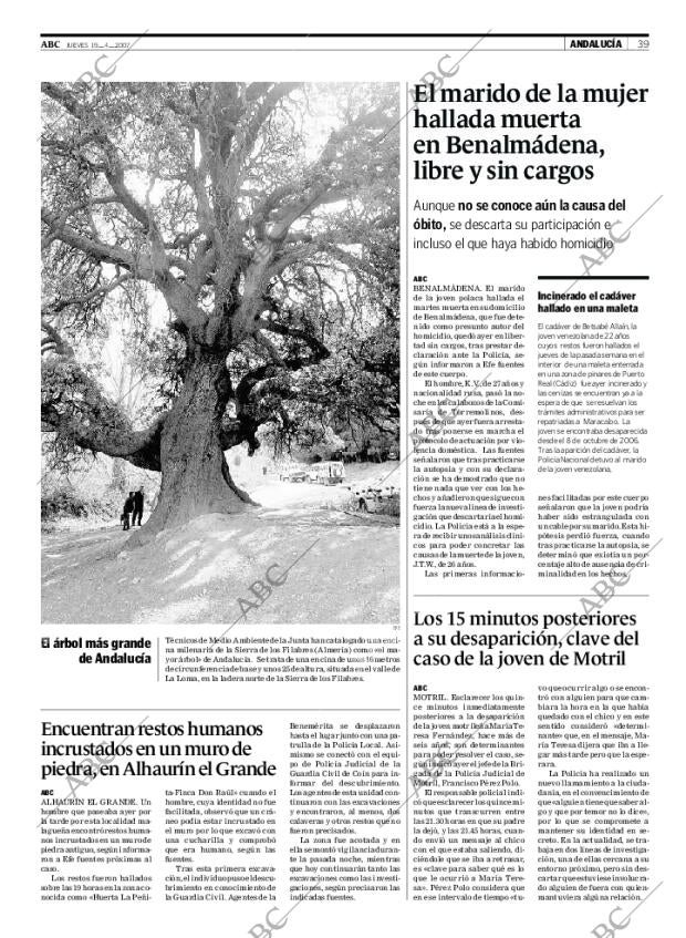 ABC SEVILLA 19-04-2007 página 39