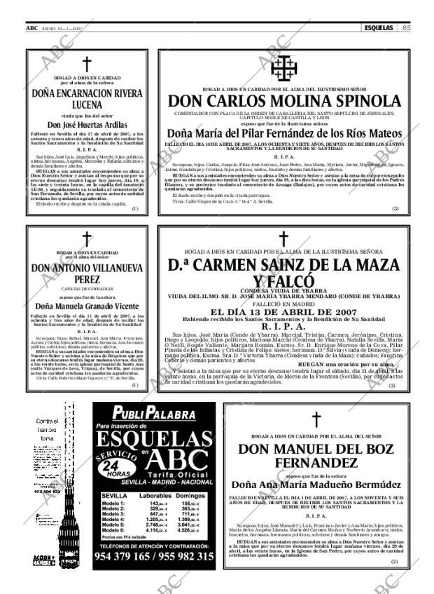 ABC SEVILLA 19-04-2007 página 85