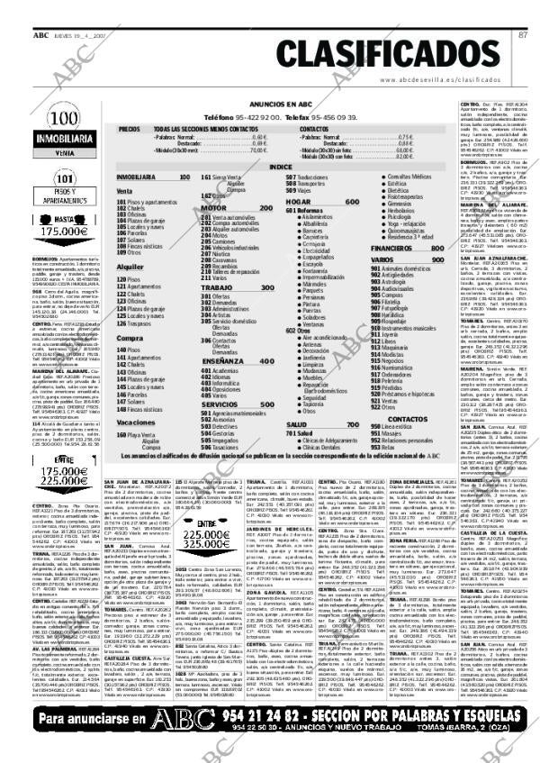 ABC SEVILLA 19-04-2007 página 87