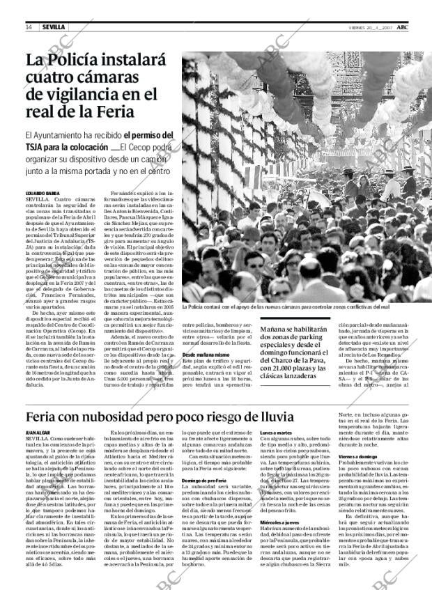 ABC SEVILLA 20-04-2007 página 14
