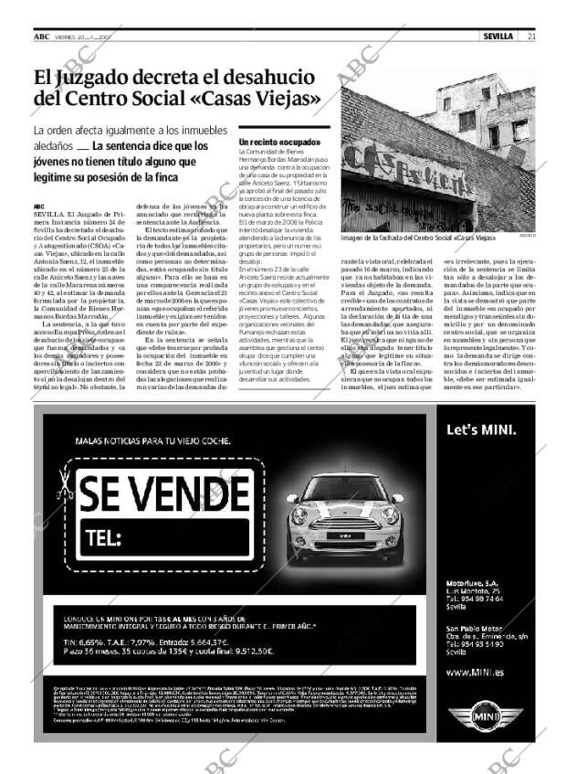 ABC SEVILLA 20-04-2007 página 21