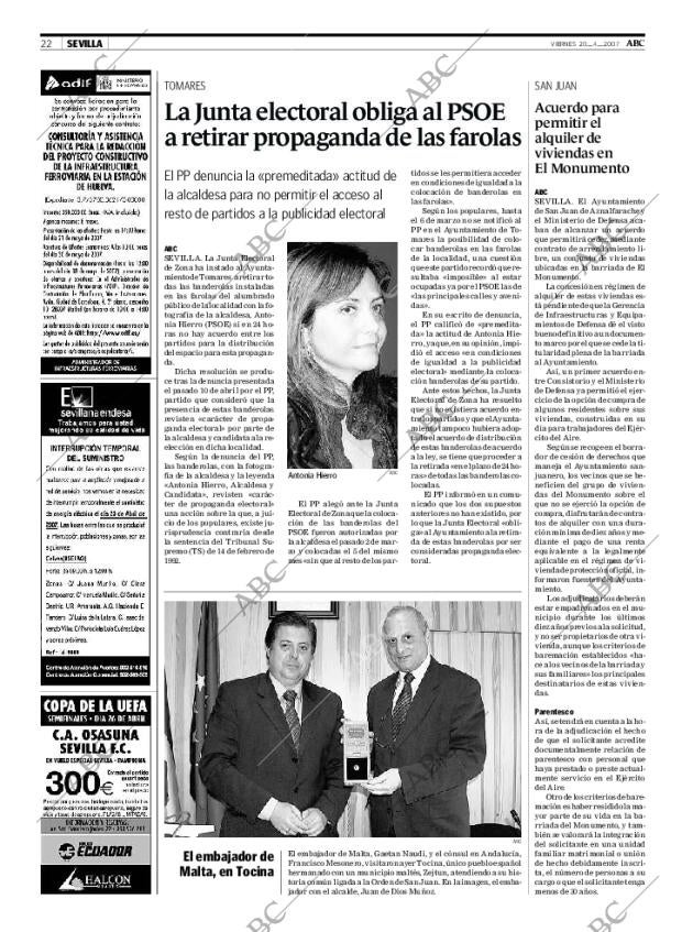 ABC SEVILLA 20-04-2007 página 22
