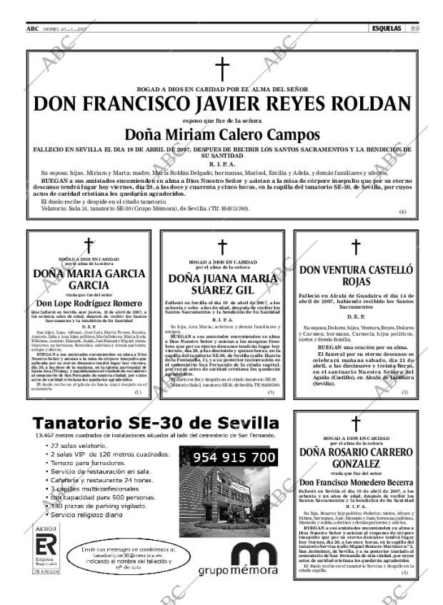 ABC SEVILLA 20-04-2007 página 89