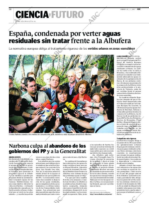 ABC SEVILLA 20-04-2007 página 98