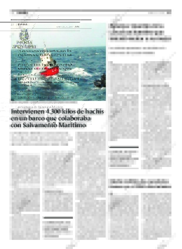 ABC MADRID 23-04-2007 página 22
