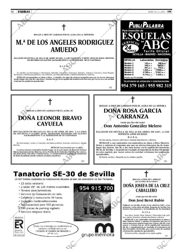 ABC SEVILLA 26-04-2007 página 86