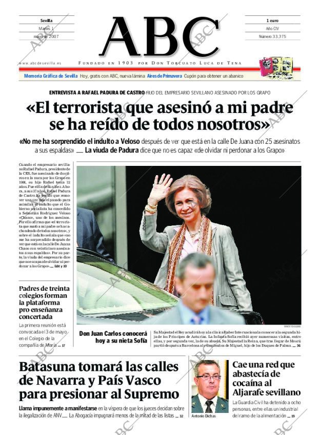 ABC SEVILLA 01-05-2007 página 1