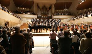 Jerome Traub Momentos antes del comienzo del concierto homenaje al maestro...