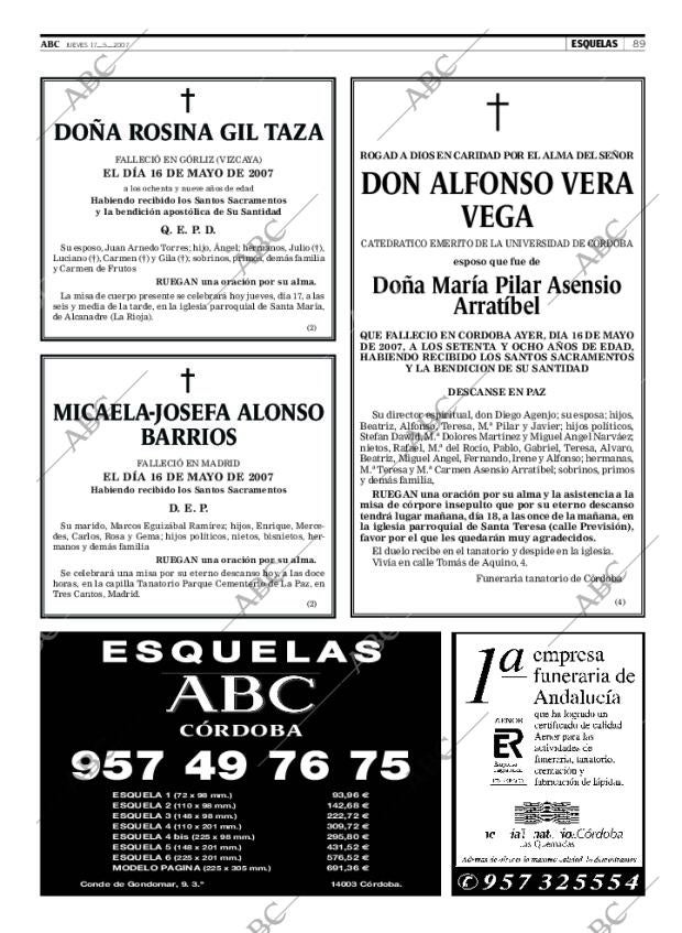 ABC CORDOBA 17-05-2007 página 89