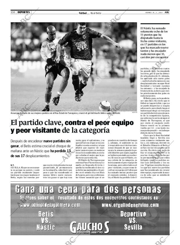 ABC SEVILLA 18-05-2007 página 108
