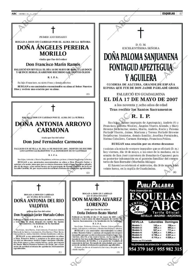 ABC SEVILLA 18-05-2007 página 87