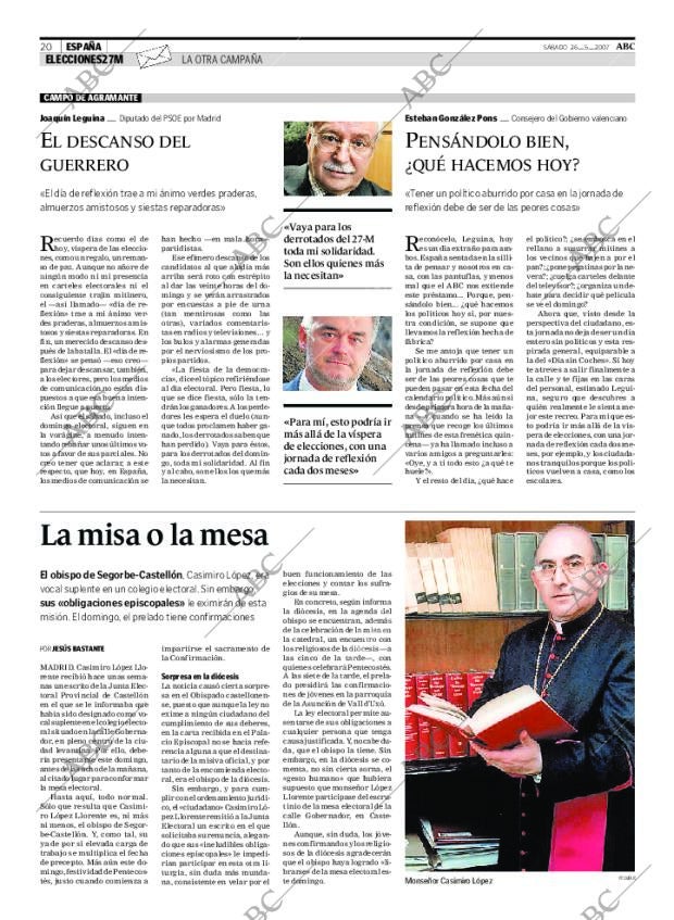 ABC MADRID 26-05-2007 página 20