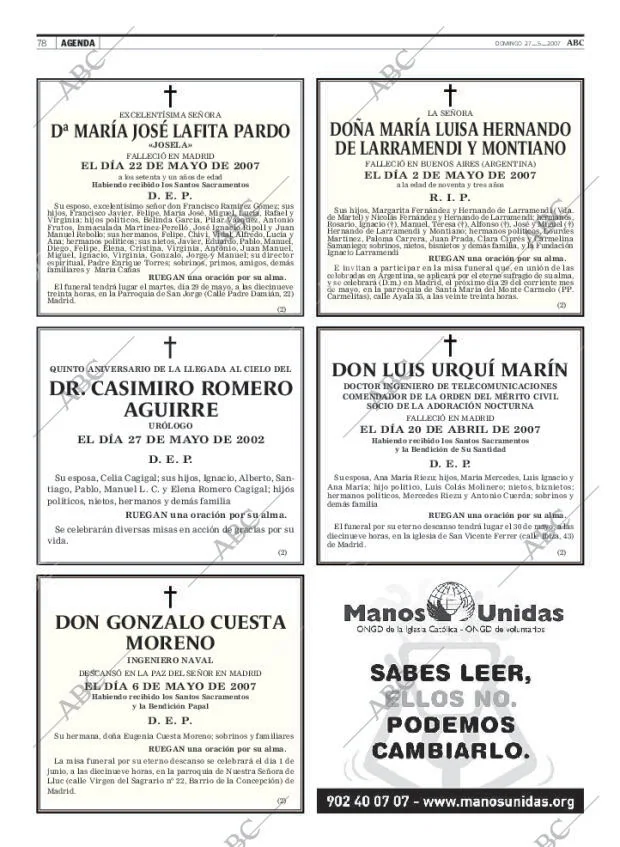 ABC MADRID 27-05-2007 página 78